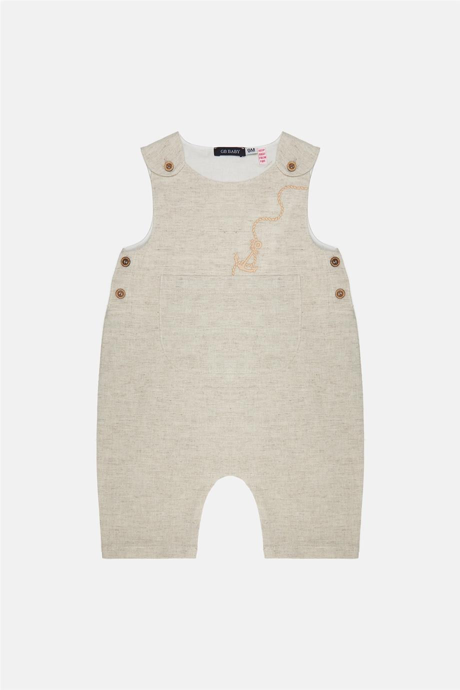 Baby Boy Beige Overall - BgStore