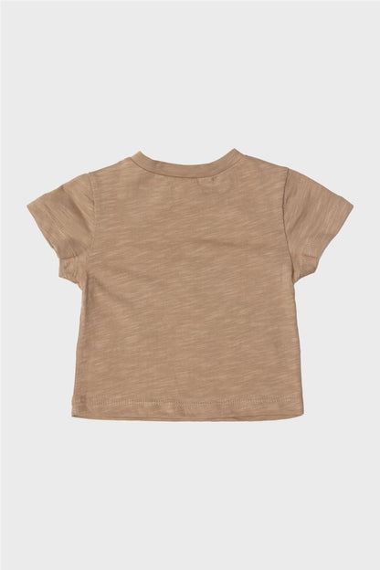 Baby Boy Beige T-Shirt - BgStore