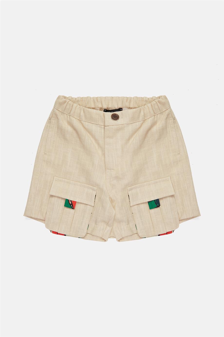 Baby Boy Ecru Shorts - BgStore