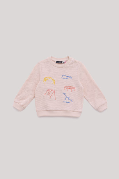 Baby Boy Ecru Sweatshirt - BgStore