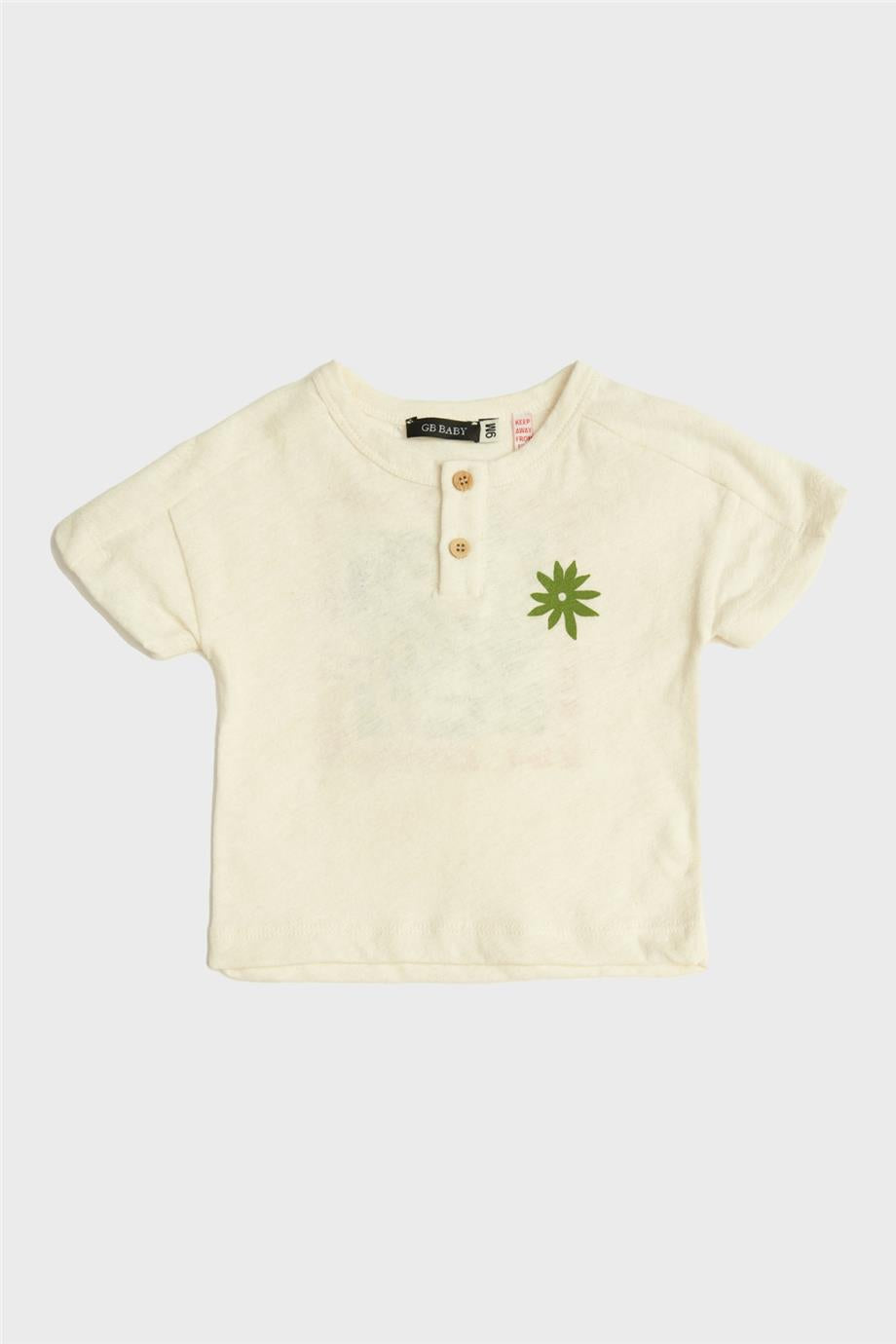 Baby Boy Ecru T-Shirt - BgStore