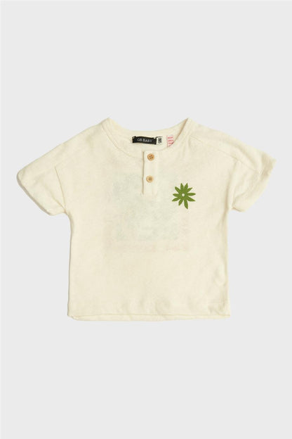 Baby Boy Ecru T-Shirt - BgStore