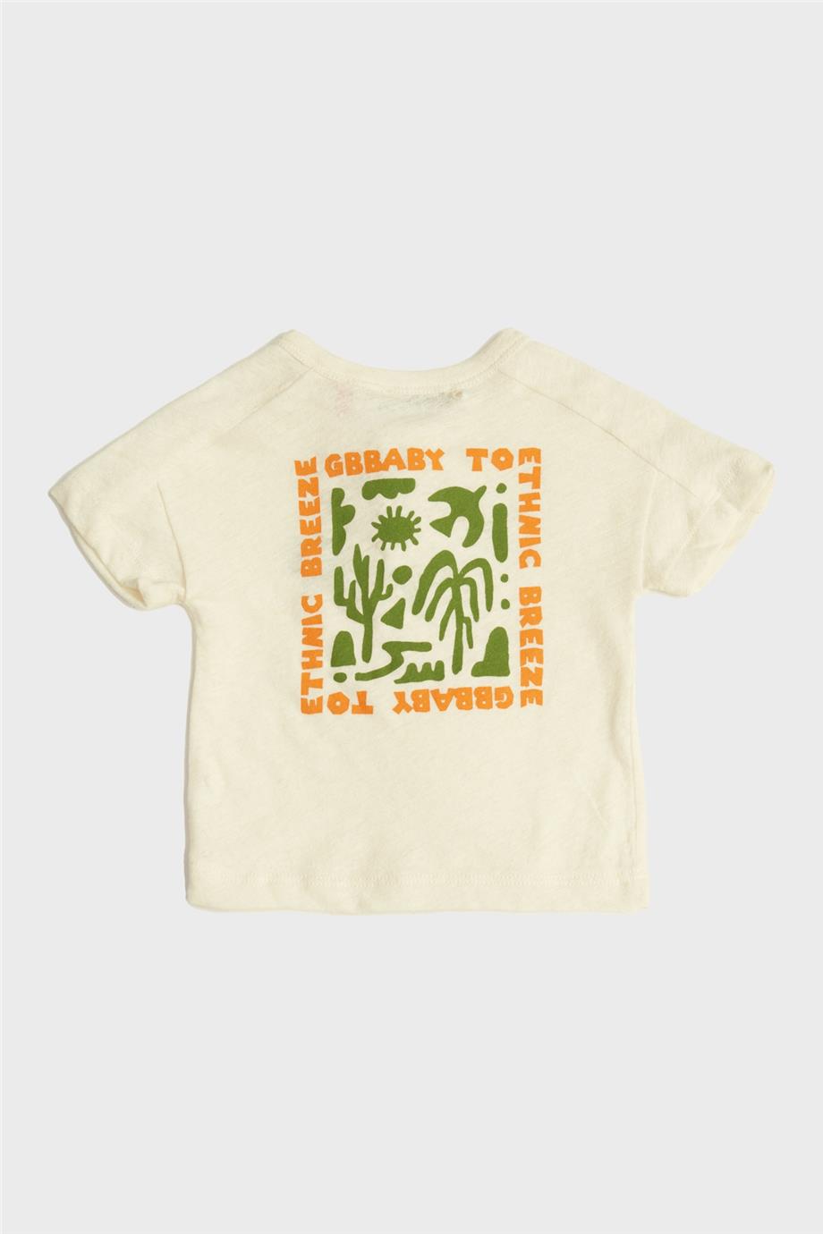 Baby Boy Ecru T-Shirt - BgStore