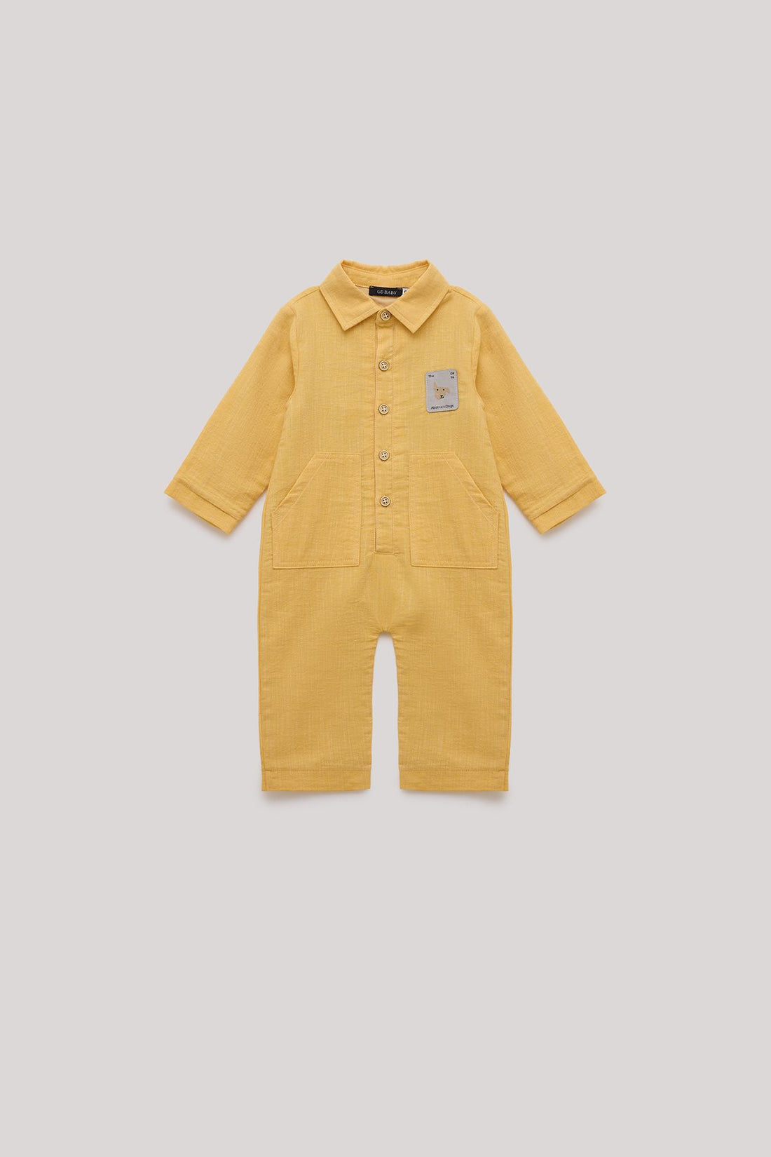 Baby Boy Mustard Overall - BgStore