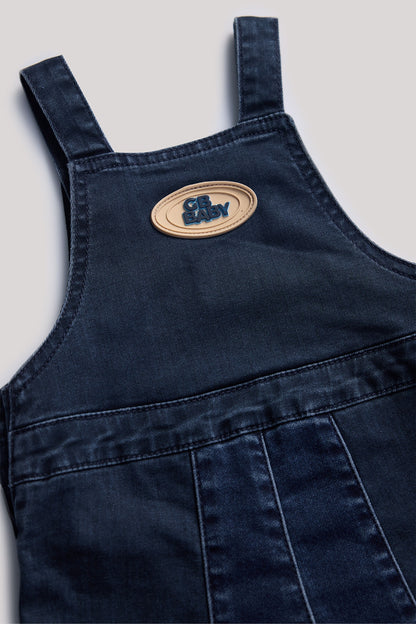 Baby Boy Navy Blue Bib and Brace Overall - BgStore