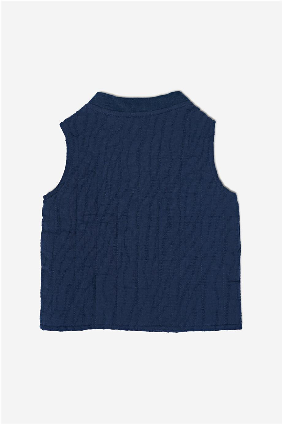 Baby Boy Navy Blue Vest - BgStore