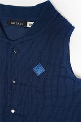 Baby Boy Navy Blue Vest - BgStore