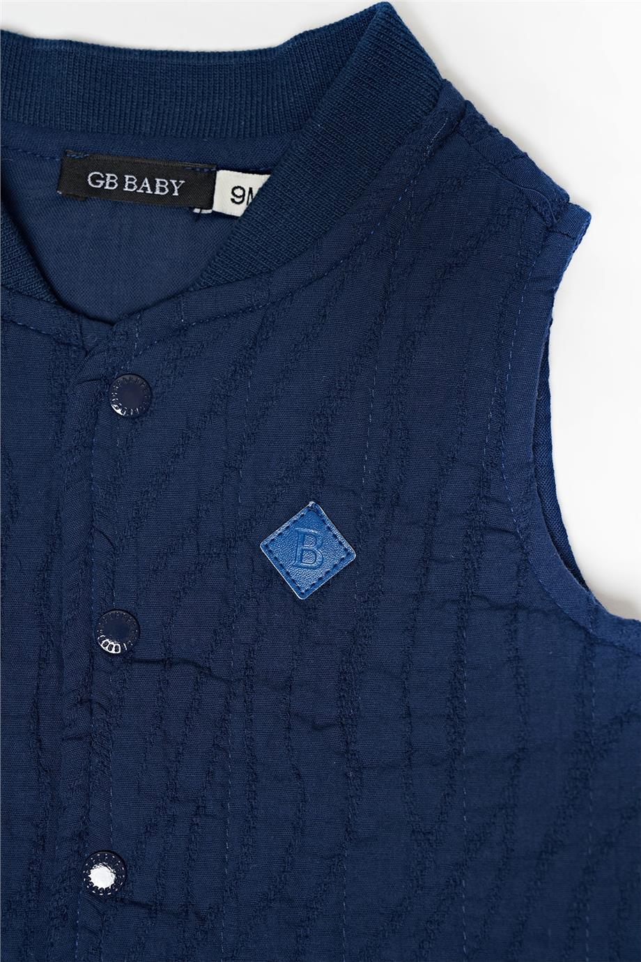 Baby Boy Navy Blue Vest - BgStore