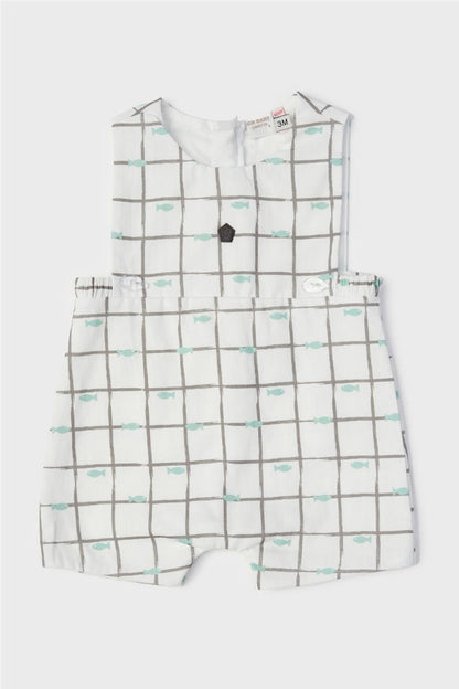 Baby Boy Patterned Overall - BgStore