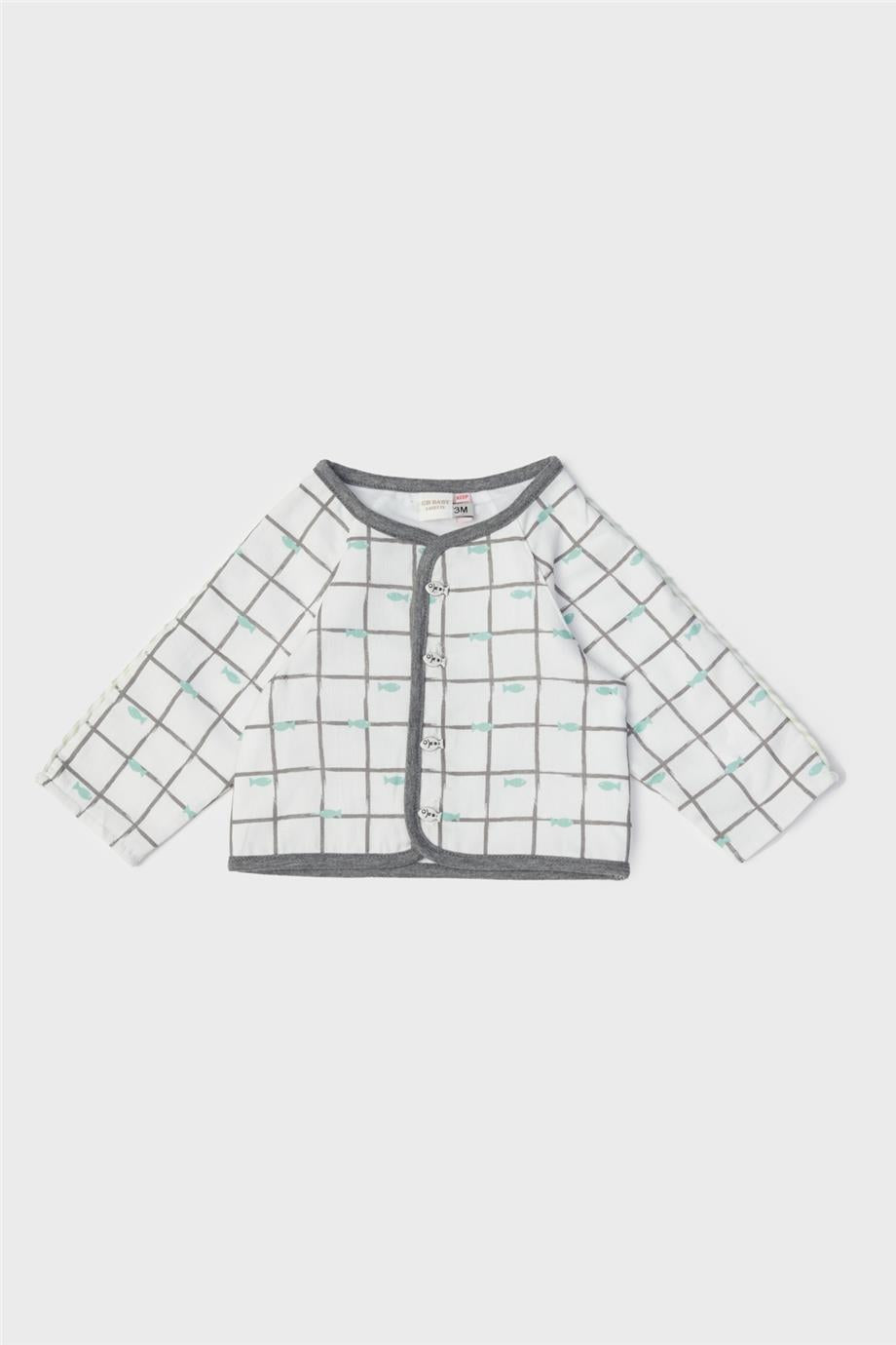 Baby Boy Patterned Tracksuit Top - BgStore