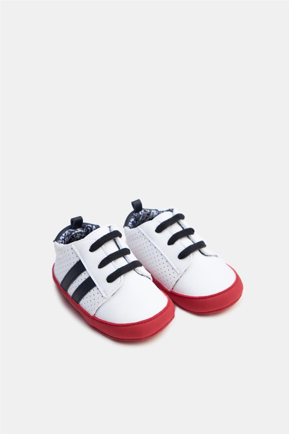 Baby Boy White Bootees - BgStore