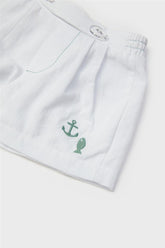 Baby Boy White Shorts - BgStore