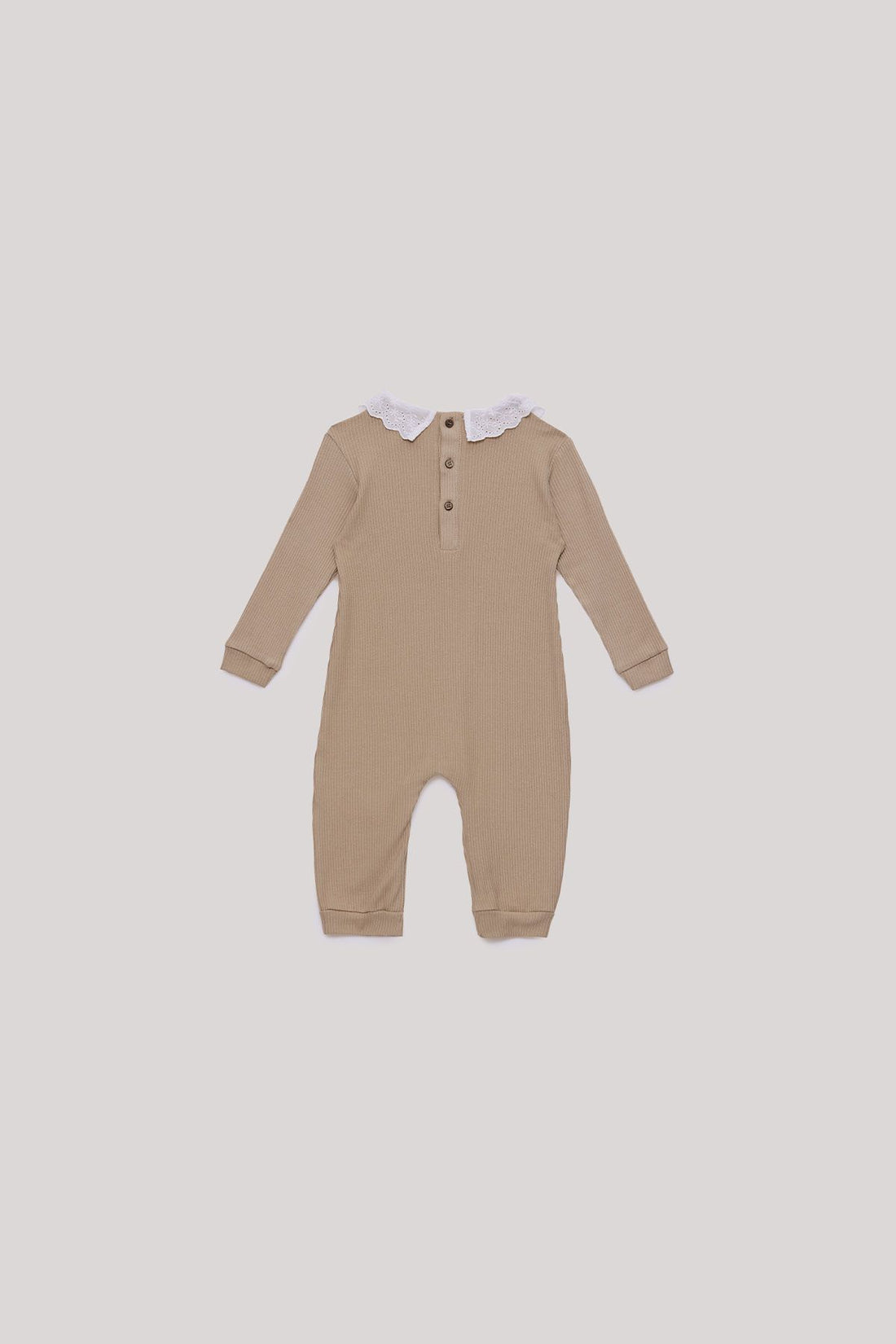 Baby Girl Beige Overall - BgStore