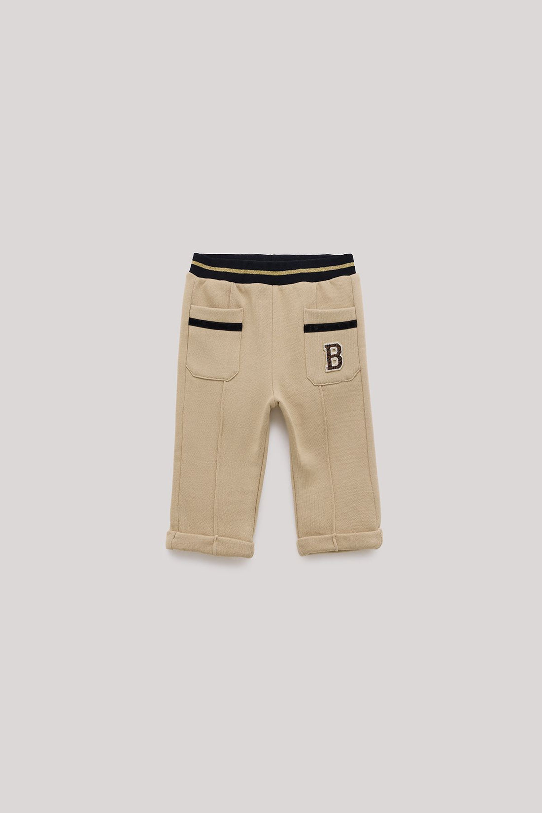 Baby Girl Beige Tracksuit Bottom - BgStore