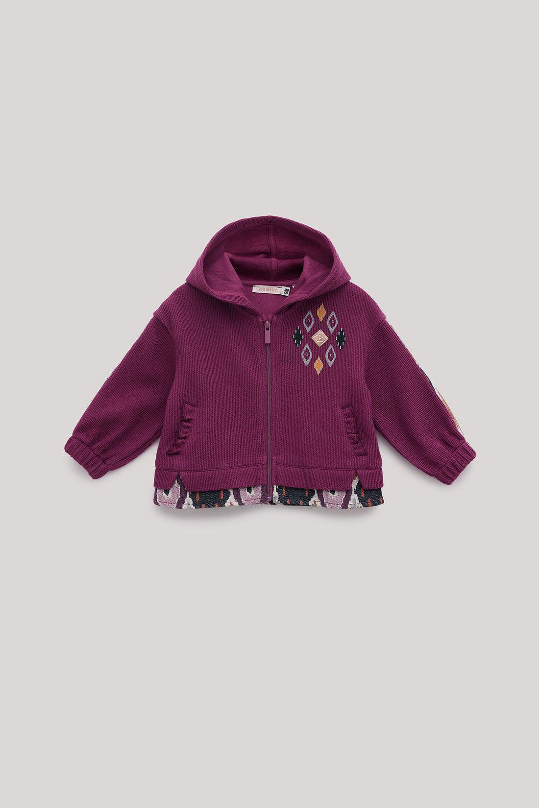 Baby Girl Damson Tracksuit Top - BgStore