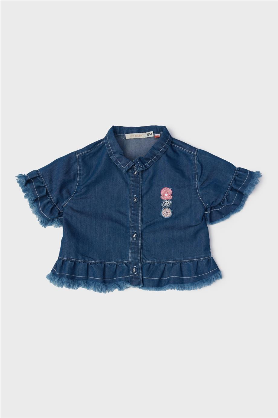 Baby Girl Denim Tracksuit Top - BgStore