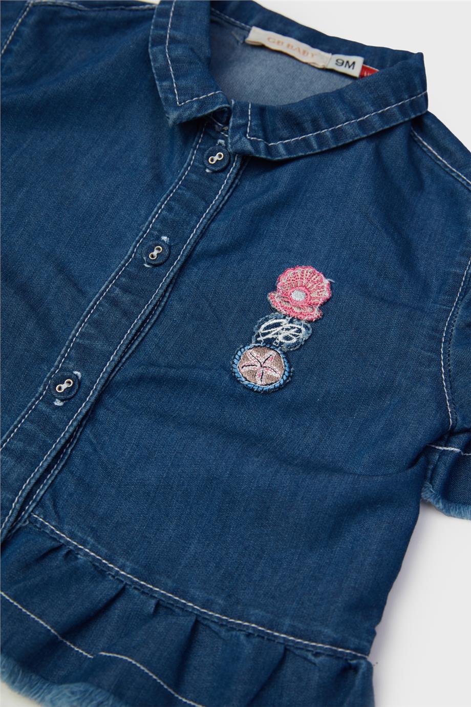 Baby Girl Denim Tracksuit Top - BgStore