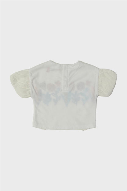 Baby Girl Ecru Blouse - BgStore