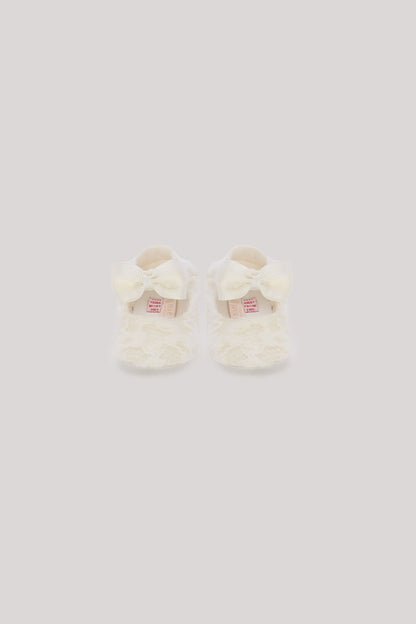 Baby Girl Ecru Bootees - BgStore