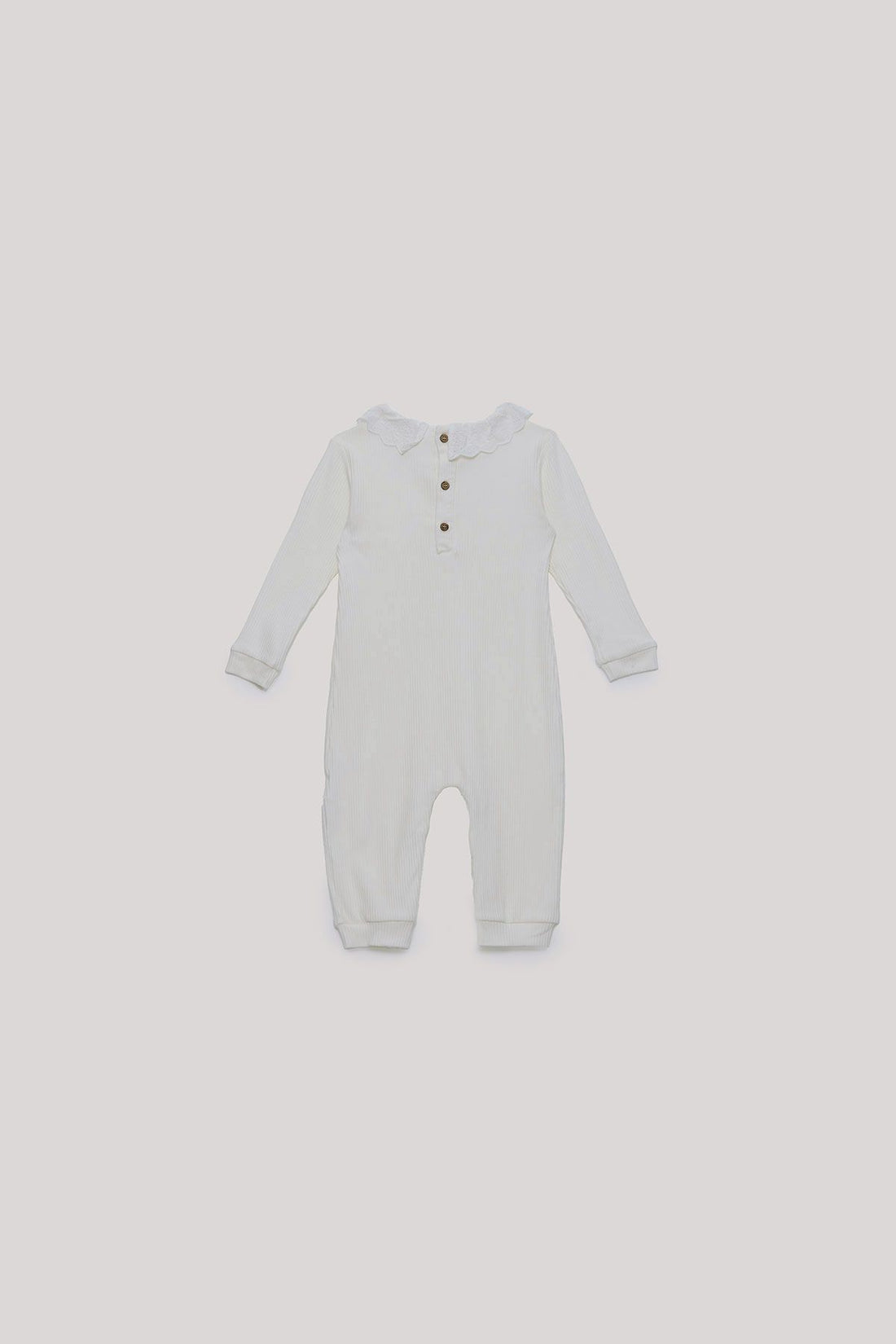 Baby Girl Ecru Overall - BgStore