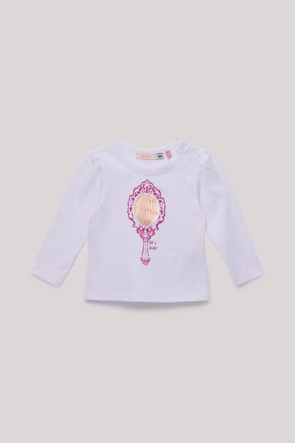 Baby Girl Ecru T-Shirt - BgStore