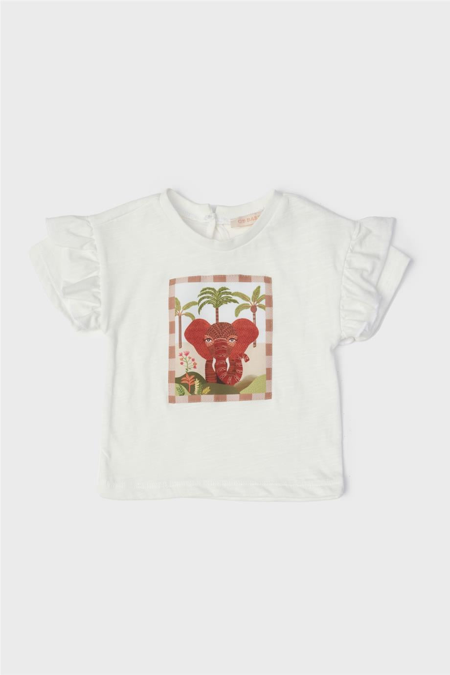 Baby Girl Ecru T-Shirt - BgStore