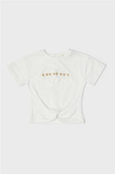 Baby Girl Ecru T-Shirt - BgStore