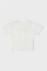 Baby Girl Ecru T-Shirt - BgStore