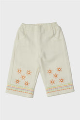 Baby Girl Ecru Trousers - BgStore