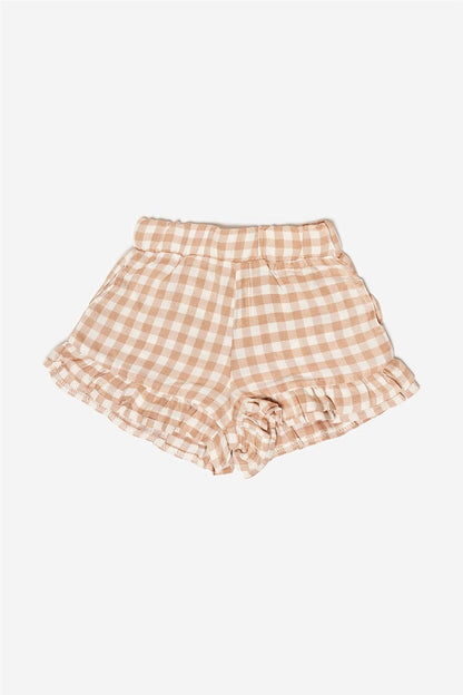 Baby Girl Mustard Shorts - BgStore