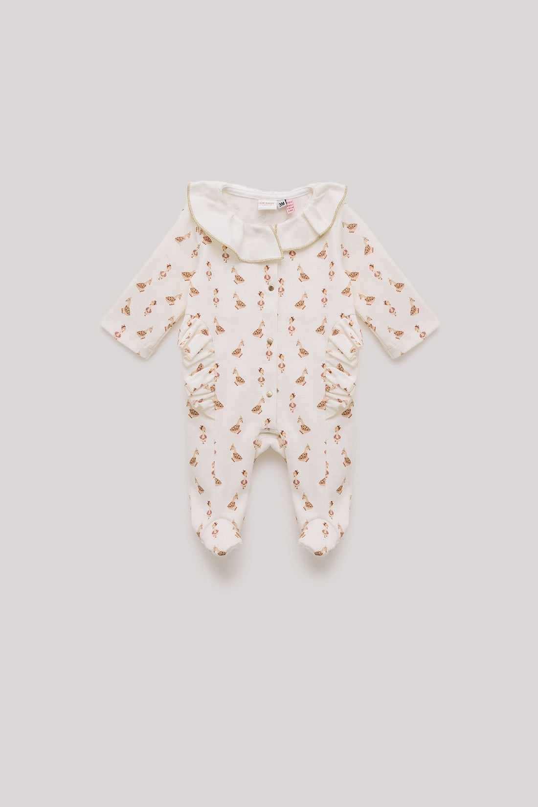 Baby Girl Patterned Overall - BgStore