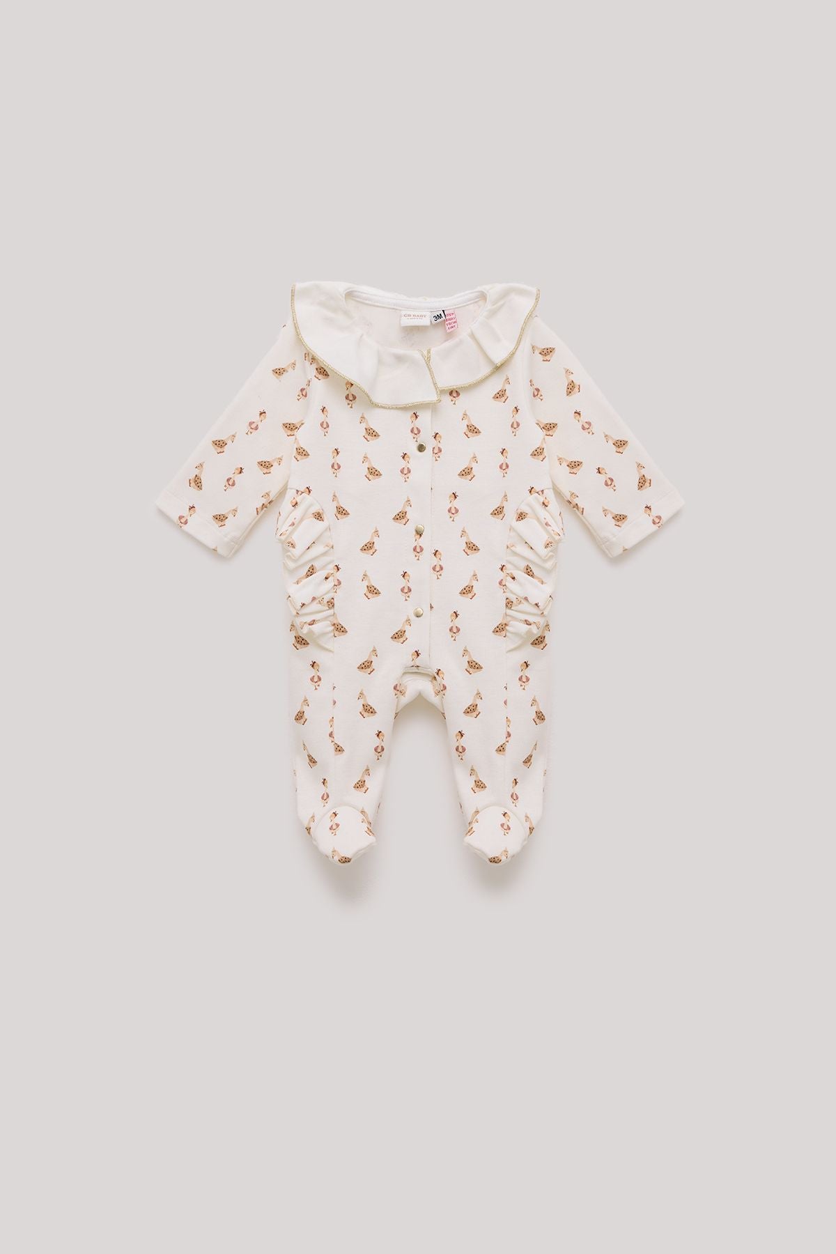 Baby Girl Patterned Overall - BgStore