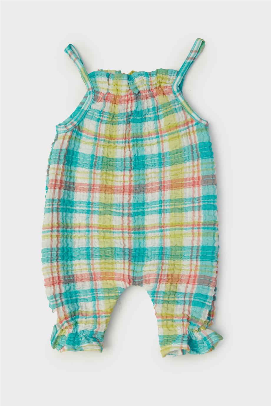 Baby Girl Plaid Overall - BgStore