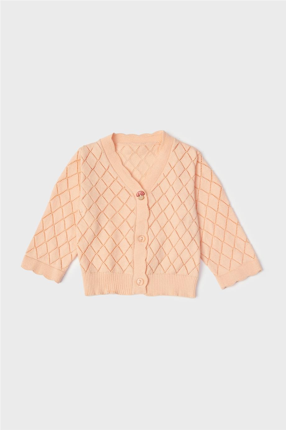 Baby Girl Salmon Cardigan - BgStore