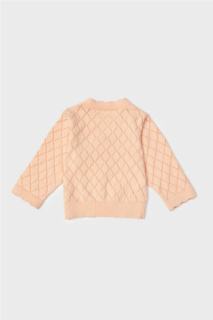 Baby Girl Salmon Cardigan - BgStore