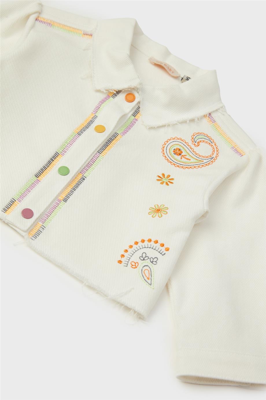 Baby Girl White Jacket - BgStore