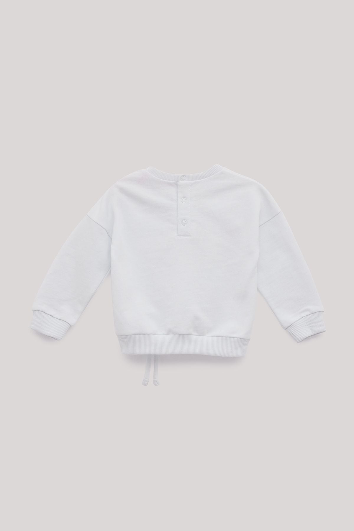 Baby Girl White Sweatshirt - BgStore