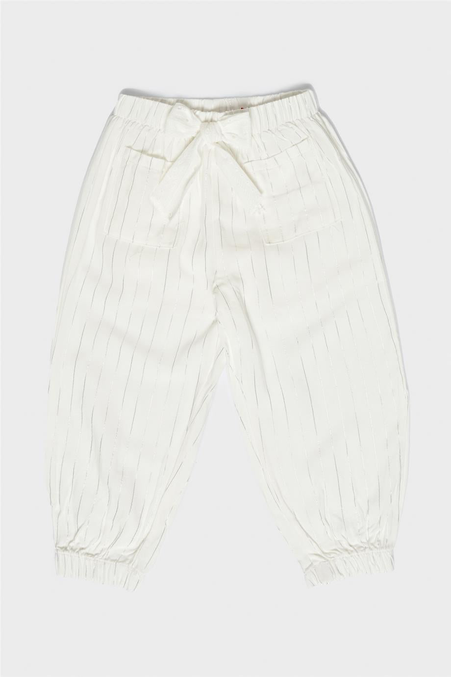 Baby Girl White Tracksuit Bottom - BgStore