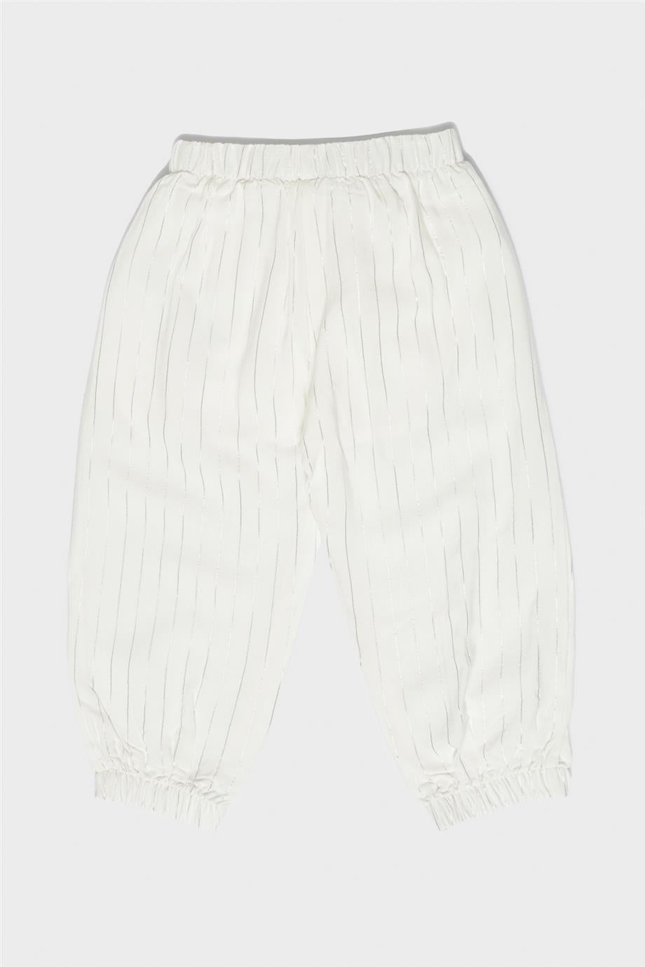 Baby Girl White Tracksuit Bottom - BgStore