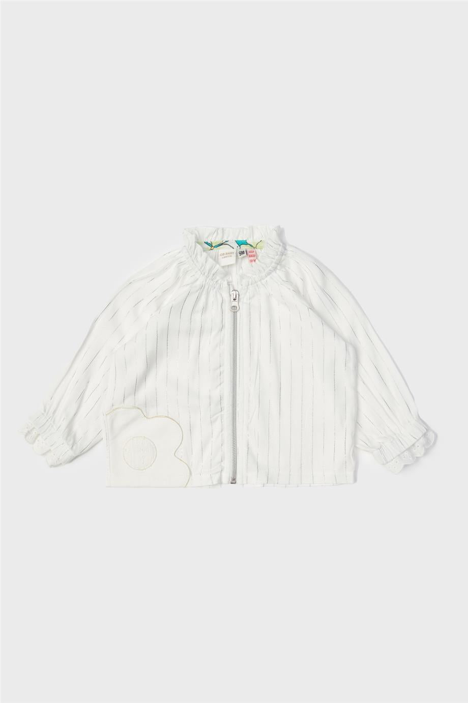 Baby Girl White Tracksuit Top - BgStore