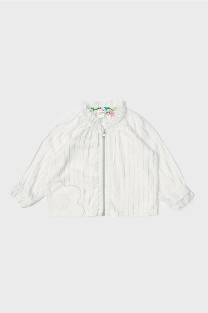 Baby Girl White Tracksuit Top - BgStore