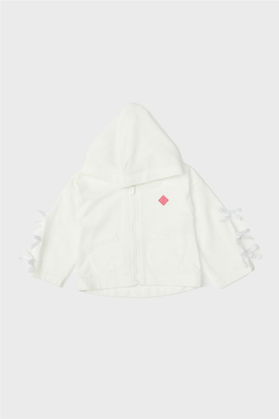 Baby Girl White Tracksuit Top - BgStore