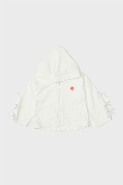 Baby Girl White Tracksuit Top - BgStore