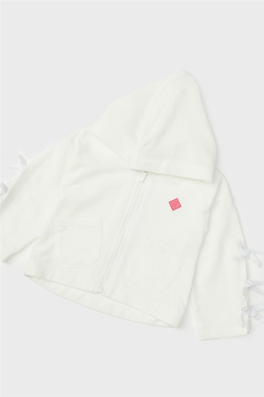 Baby Girl White Tracksuit Top - BgStore