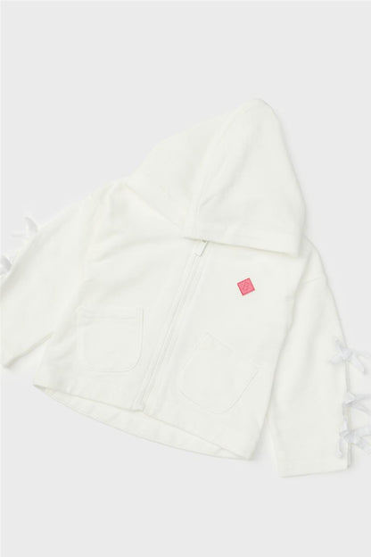 Baby Girl White Tracksuit Top - BgStore