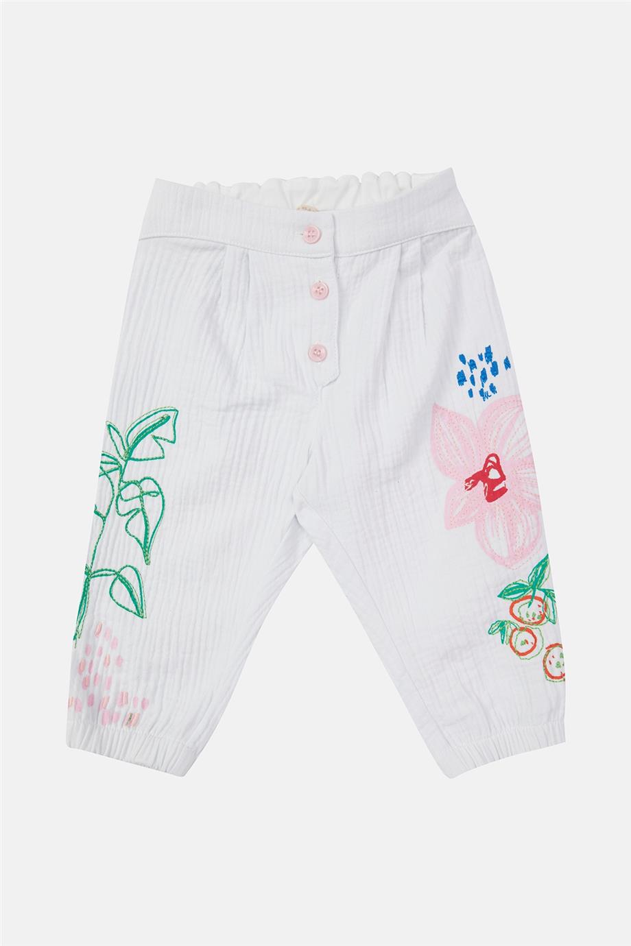 Baby Girl White Trousers - BgStore