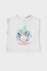 Baby Girl White Undershirt - BgStore