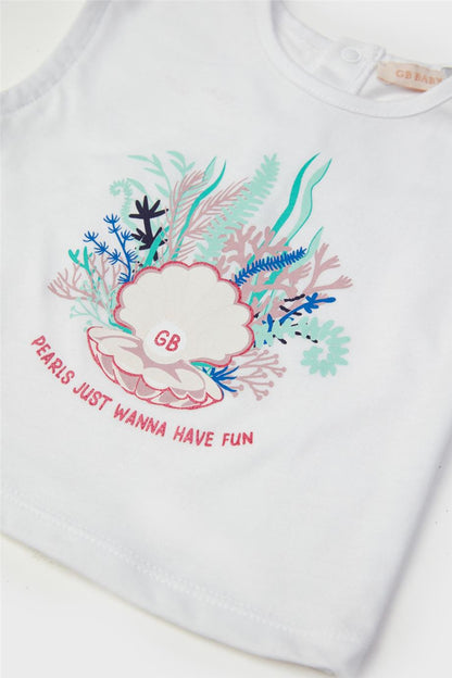 Baby Girl White Undershirt - BgStore