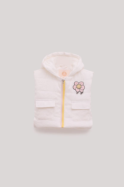 Baby Girl White Vest - BgStore