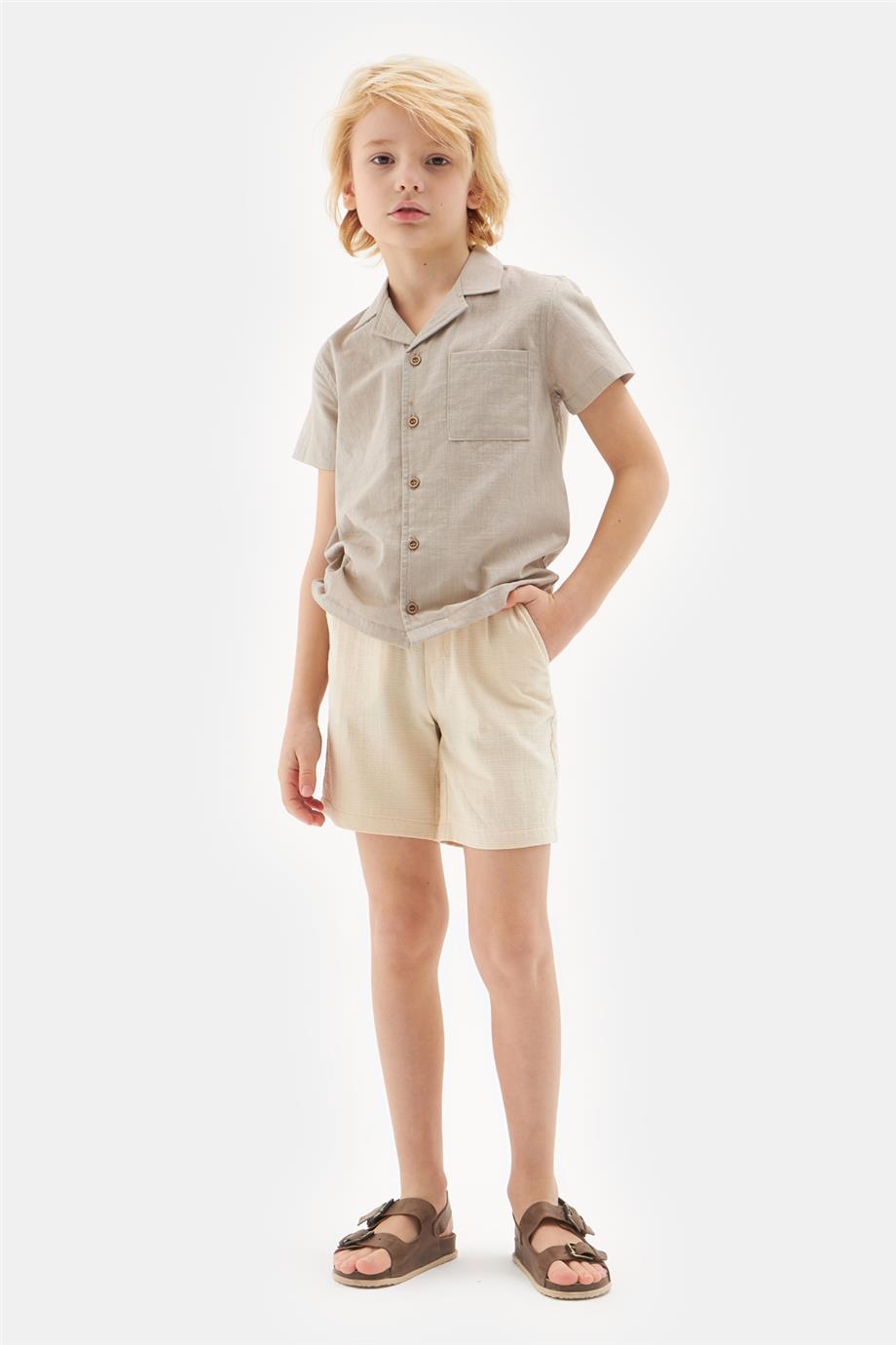 Boy Beige Shirt - BgStore